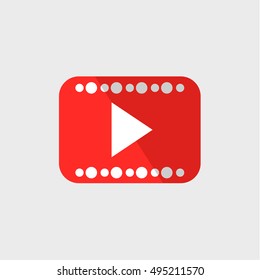 Video player icon, flar design