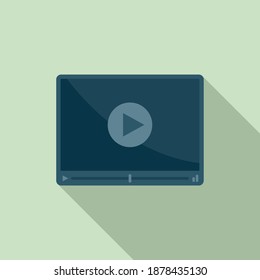 Video player icon. Flat illustration of video player vector icon for web design
