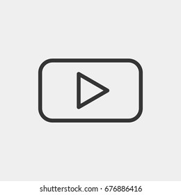 Video player   icon illustration isolated vector sign symbol