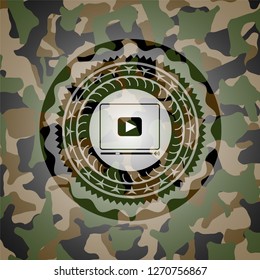 video player icon inside camo emblem