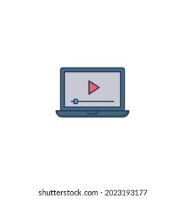 video player Icon Isolated On White Background