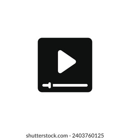 Video player icon isolated on white background