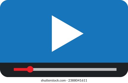 video player icon isolated white background