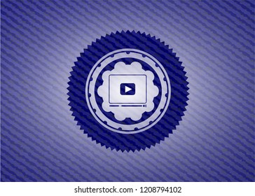 video player icon with jean texture