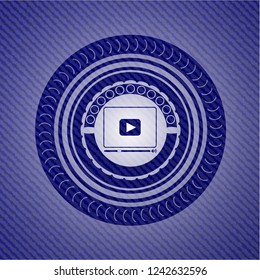 video player icon with jean texture