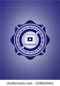 video player icon with jean texture