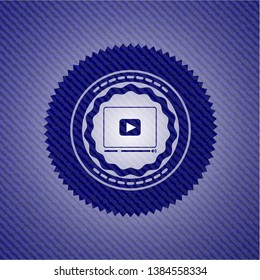 video player icon with jean texture