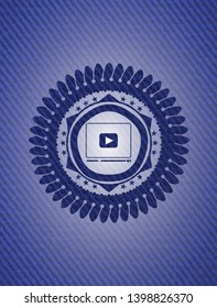 video player icon with jean texture