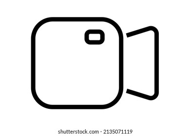 Video player icon line vector. Online video broadcasting, livestream symbol illustration for mobile and web.