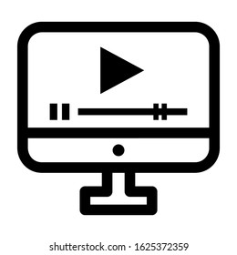 video player icon or logo isolated sign symbol vector illustration - high quality black style vector icons
