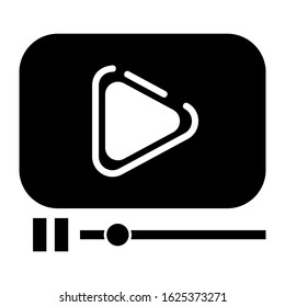 video player icon or logo isolated sign symbol vector illustration - high quality black style vector icons
