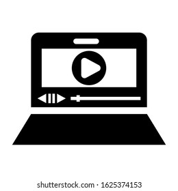 video player icon or logo isolated sign symbol vector illustration - high quality black style vector icons
