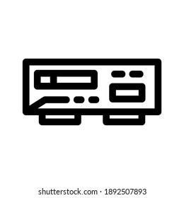 Icono del reproductor de vídeo o logotipo símbolo de signo aislado ilustración vectorial - iconos vectoriales de estilo negro de alta calidad
