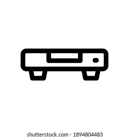 icono del reproductor de vídeo o logotipo símbolo de signo aislado ilustración vectorial - iconos vectoriales de estilo negro de alta calidad
