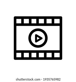 Video Player Icon. Media player icon. Cinema icon. Vector Illustration. Video, Cinema, Film Line Icon