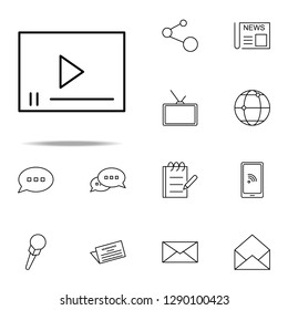 video player icon. Media, Press icons universal set for web and mobile