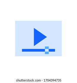 Video player icon on white background