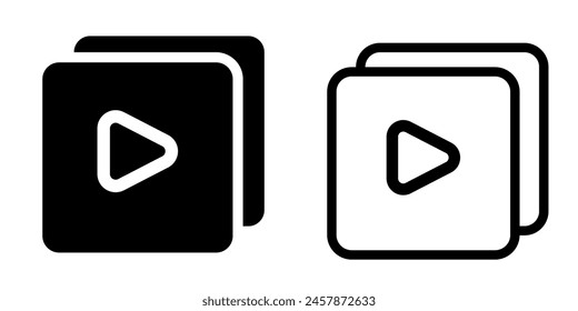 Video player icon on white background