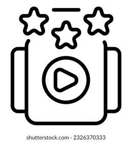 Video player icon outline vector. Social media. Marketing campaign
