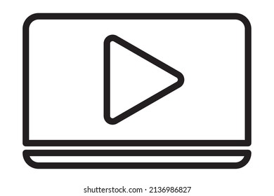 video player icon over white background