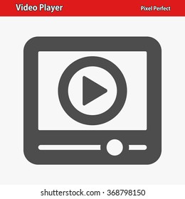Video Player Icon. Professional, pixel perfect icons optimized for both large and small resolutions. EPS 8 format.