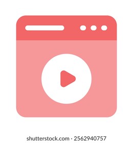 A video player icon representing media, content streaming, or playback