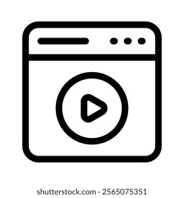 A video player icon representing media, content streaming, or playback