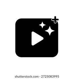 Video Icono del reproductor que representa el contenido multimedia y la transmisión digital