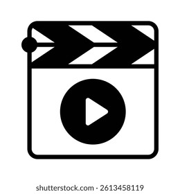 Video player icon representing multimedia communication and playback