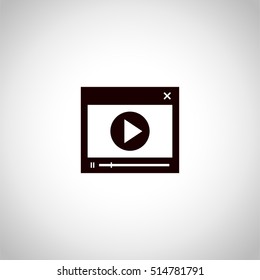 video player icon. sign design