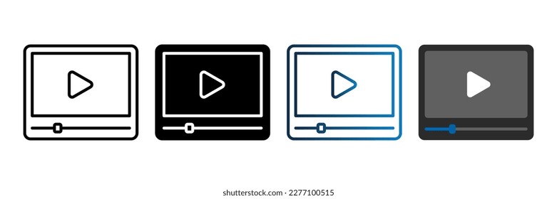 Video player icon. sign for mobile concept and web design. vector illustration