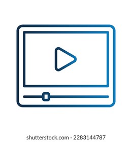 Video player icon. sign for mobile concept and web design. vector illustration