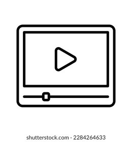 Video player icon. sign for mobile concept and web design. vector illustration