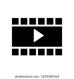 Video player icon. sign for mobile concept and web design illustration on white..eps