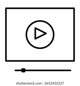 Vetor de sinal de ícone do player de vídeo
