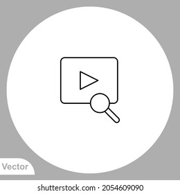 Video player icon sign vector,Symbol, logo illustration for web and mobile