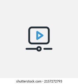 Video player icon sign vector,Symbol, logo illustration for web and mobile