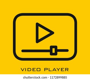 Video player icon signs