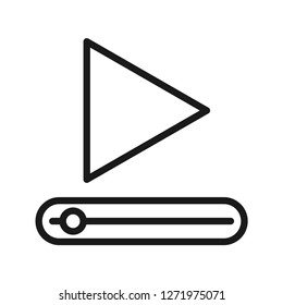 Video player icon. Simple line icon. Isolate on white background. Vector.