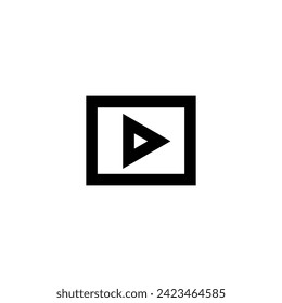 Video Player Icon Simple Line Style Multimedia Vector Perfect Web and Mobile Illustration