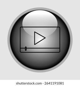 Video player icon, smart arts for ux ui, new modern icon, editable icon for project, vector illustration file, popular icon isolated.