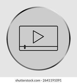 Video player icon, smart arts for ux ui, new modern icon, editable icon for project, vector illustration file, popular icon isolated.