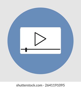 Video player icon, smart arts for ux ui, new modern icon, editable icon for project, vector illustration file, popular icon isolated.