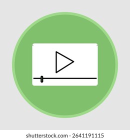 Video player icon, smart arts for ux ui, new modern icon, editable icon for project, vector illustration file, popular icon isolated.