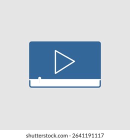 Video player icon, smart arts for ux ui, new modern icon, editable icon for project, vector illustration file, popular icon isolated.