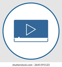 Video player icon, smart arts for ux ui, new modern icon, editable icon for project, vector illustration file, popular icon isolated.