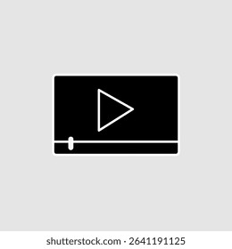 Video player icon, smart arts for ux ui, new modern icon, editable icon for project, vector illustration file, popular icon isolated.