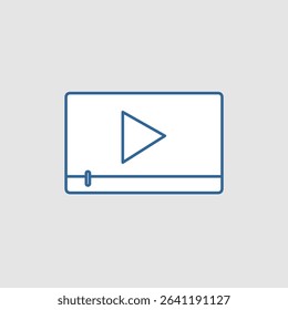 Video player icon, smart arts for ux ui, new modern icon, editable icon for project, vector illustration file, popular icon isolated.