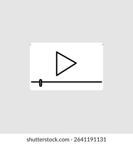 Video player icon, smart arts for ux ui, new modern icon, editable icon for project, vector illustration file, popular icon isolated.