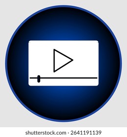 Video player icon, smart arts for ux ui, new modern icon, editable icon for project, vector illustration file, popular icon isolated.